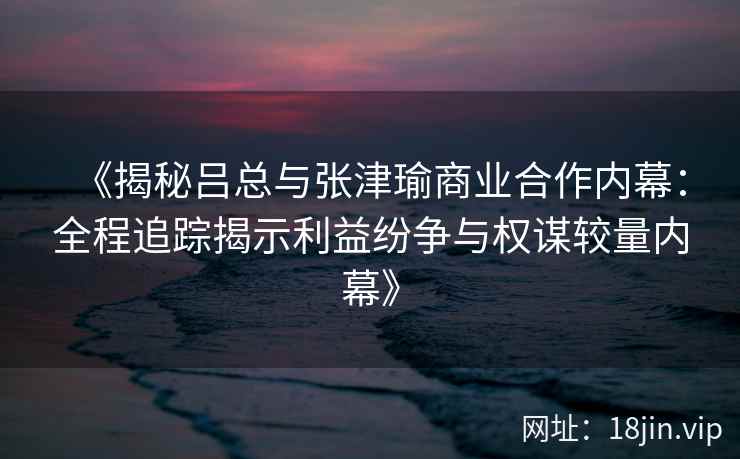 《揭秘吕总与张津瑜商业合作内幕：全程追踪揭示利益纷争与权谋较量内幕》