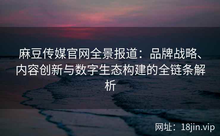 麻豆传媒官网全景报道：品牌战略、内容创新与数字生态构建的全链条解析