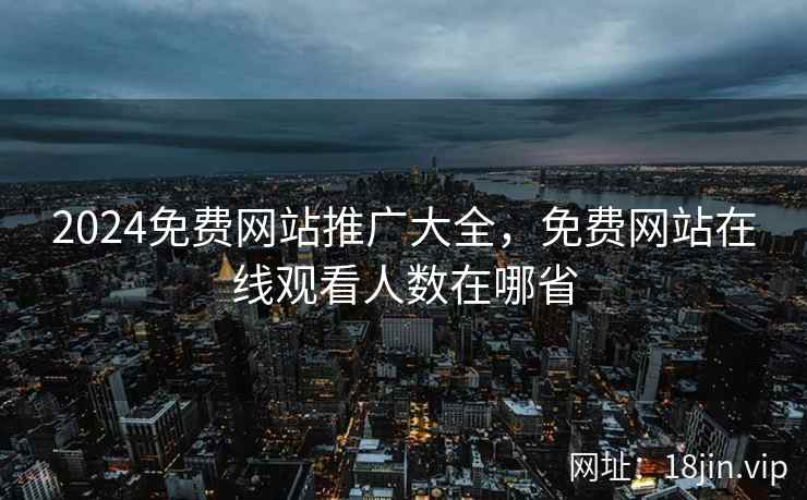 2024免费网站推广大全，免费网站在线观看人数在哪省
