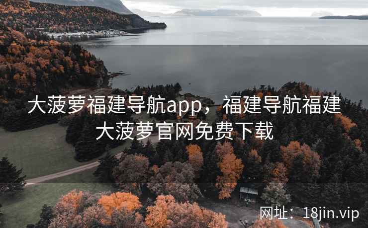 大菠萝福建导航app，福建导航福建大菠萝官网免费下载